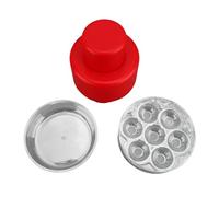 BONKZEBU Dénoyauteur à Cerises 7 Trous, Système de DéVerrouillage Rapide par Simple Pression et Traction avec Mécanisme de Verrouillage pour un Rangement Sûr, Idéal pour les (Rouge)