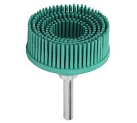 BONKZEBU Disque à Poils en Caoutchouc émeri pour le Polissage et le Meulage, Roue à Brosse Abrasive de 2 Pouces pour L'élimination de la Rouille, pour Perceuses électriques (Vert)