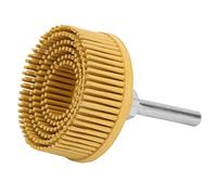 BONKZEBU Disque à Poils en Caoutchouc émeri pour le Polissage et le Meulage, Roue à Brosse Abrasive de 2 Pouces pour L'élimination de la Rouille, pour Perceuses électriques (Jaune)