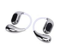 BONKZEBU Écouteurs avec Traducteur de Langue en Temps Réel, Appareil Bidirectionnel, 144 Langues, Mode Casque Confortable pour Apprendre les Appels, Batterie Li-ion, 5 Heures de Lecture (Argent blanc)