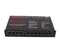 BONKZEBU Égaliseur Graphique Audio de Voiture, Réglage du Gain Variable à 7 Bandes, égaliseur Passe-Bas pour Système Stéréo, Graphique à Châssis Métallique pour Voiture, Universel