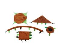 BONKZEBU Ensemble de Cachette pour Cochon d'Inde, Hamac Doux et Confortable pour Hamster Rat, Ensemble D'accessoires de Cage Suspendue pour Petits Animaux, 5 Pièces