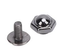 BONKZEBU Ensemble de Goujons à Rivets Hexagonaux Décoration de Réparation Durable pour Vêtements Artisanaux en Cuir Rivets et Vis de 8 Mm 50 Ensembles pour Tissu de Chaussure de Sac à Main de