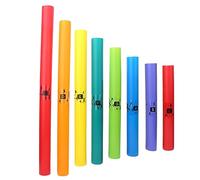 BONKZEBU Ensemble de Tubes Sonores Orff 8 Pièces, Instrument de | 8 Tubes D'octave Colorés, 8 Emplacements Différents, Légers et Portables pour un Usage en Classe ou à la Maison