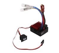 BONKZEBU ESC 2s brossé, Voiture 6860 RTR RC Brossée, Contrôleur de Vitesse électronique ESC 60A, Choc Durable Haute Performance, pour Voiture Bateau 1/10 RC Noir Rouge