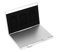 BONKZEBU Étui pour Cartes de Jeu, Alliage D'aluminium Durable, Support Portable à 6 Emplacements pour Cartes de Jeu pour et Lite, Organisateur étanche à la Poussière et aux Rayures (Argent)