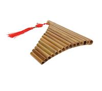 BONKZEBU Flûte de Pan à clé G, 15 Tuyaux, Instrument à Vent en Bois de Bambou écologique pour Débutants et étudiants, Couleur Naturelle, pour les Amateurs de Musique Traditionnelle Chinoise (Main