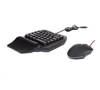 BONKZEBU Fonction Multimédia, Clavier et Souris Combinés à Une Main avec Touches Complètes Anti-Image Fantôme pour Les Joueurs