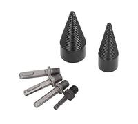 BONKZEBU Foret à Cône Fendu Robuste avec Revêtement en Titane, Séparateur Efficace pour la Maison et Le Camping, avec 4 Poignées et Boîte de Rangement, Matériau en Acier au Carbone