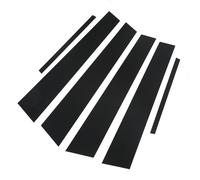BONKZEBU Garniture de Poteau de Pilier Noir Brillant 6 Pièces pour, Installation Facile, Autocollant de Protection de Fenêtre de Voiture pour Un Look Luxueux, Matériau PC (#2)