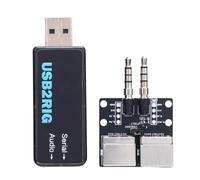 BONKZEBU Interface de Modes Numériques Intégrés Carte Son USB Port Série 2 en 1 pour Radio Amateur avec Codec Sonore intégré Matériau ABS 53x23x14mm
