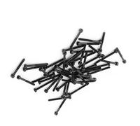 BONKZEBU Jeu de Vis à Tête Hexagonale Noire M3, pour Usage Industriel et Bricolage, 24/50/100 Pièces, Accessoire D'outil de Réparation (M3*30mm (partiellement fileté) 50 pièces/Paquet)