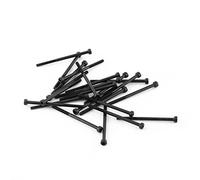 BONKZEBU Jeu de Vis à Tête Hexagonale Noire M3, pour Usage Industriel et Bricolage, 24/50/100 Pièces, Accessoire D'outil de Réparation (M3*50mm (partiellement fileté) 24 pièces)