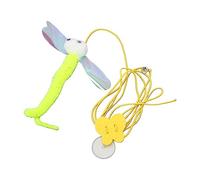 BONKZEBU Jouet pour Chat Libellule Auto-jouable avec Corde élastique Rétractable pour Un Plaisir Interactif à la Maison - Vert Fluorescent Brillant - 1 unité