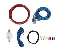 BONKZEBU Kit Complet de Câblage D'ampli de Calibre 8, Transfert de Son Stable, Kit de Câbles Audio de Voiture pour Installation de Haut-parleur de Voiture, Caisson de Basses