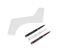 BONKZEBU Kit de Crayons de Coiffure pour Hommes, 4 Pièces, Modèle de Guide, Ensemble de Stylos à Barbe Longue Durée pour Combler et Façonner les Lacunes, Imperméable et Beau Contour du Visage