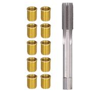 BONKZEBU Kit de Réparation de Filetage de Bougie D'allumage Inserts de Bougie D'allumage Professionnels et Jeu D'outils pour Les Moteurs à DieselGenerators en Acier Inoxydable M12x1.25
