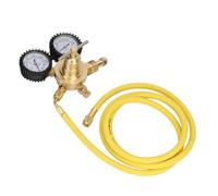 BONKZEBU Kit de Test de Régulateur de Pression D'azote, Connexion D'entrée et de Sortie en Laiton avec Tuyau de 200 Cm, Régulateur D'azote, Régulateur de Gaz D'azote, Filetage D'entrée