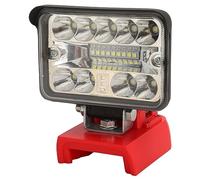 BONKZEBU Lampe de Travail LED Rechargeable 54W, Lampe de Travail Carrée Haute Puissance pour Camping en Plein Air Randonnée ABS PC