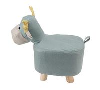 BONKZEBU Les Repose-Pieds en Forme d'animaux en Forme de Girafe Empêchent Le Glissement, Tabourets Mignons pour Enfants, Tabourets de Dessin animé en Bois de Pin Souple pour la Famille et la (Bleu)