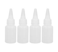 BONKZEBU Lot de 100 Bouteilles à Presser en Plastique de 30 Ml avec échelle pour les Artistes de Pique-nique en Voyage, Petites Bouteilles Distributrices Translucides pour Divers Liquides