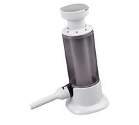 BONKZEBU Machine de Remplissage de Saucisses Domestique, Machine de Remplissage de Saucisses Verticale Manuelle en Matériau PP de qualité Alimentaire avec 4 Tubes de Farce 1,4 Cm (Brun)