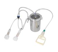 BONKZEBU Machine de Traite Manuelle 2000 Ml Contrôle D'économie D'effort, Bouteille de Bouteille en Acier Inoxydable Kit de Traite, Machine de Traite de Chèvre 2L, Machine à Traire de