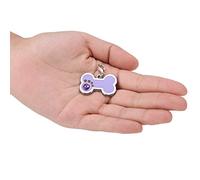 BONKZEBU Médaille D'identification en Forme D'os en Alliage pour Chien et Chat, Décor en Strass, Pendentif de Collier avec Nom Gravable pour éviter Les Disparitions, adapté aux Animaux de Compagnie