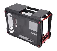 BONKZEBU Mini Boîtier D'Ordinateur Entièrement Transparent, Facile et Pratique, Support Modulaire Semi-, Carte Mère MATX pour Ordinateur, Boîtier de Machine, Verre trempé 19 X 14 X 8,7 Pouces (Noire)