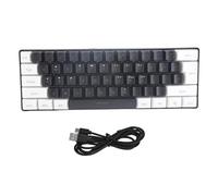 BONKZEBU Mini Clavier RGB G61, Rétroéclairage LED, 61 Touches, Ergonomique, Mécanique, Filaire, pour Jeux Professionnels, Design Compact, Portable, pour Les Voyages d'affaires (Noir)