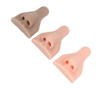 BONKZEBU Modèle de Nez en Silicone Souple pour la Pratique du Perçage, Enseignement 3D Flexible pour les étudiants en Médecine Débutants 3 Pièces en Silicone de qualité Alimentaire Beige Clair Moyen