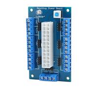 BONKZEBU Module de Carte de Dérivation d'alimentation ATX DC 24 20 Broches avec Bouton de Commutation de Verrouillage pour Les Passionnés de PC