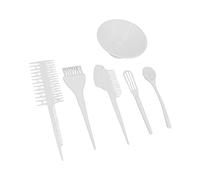 BONKZEBU Outils de Teinture pour Cheveux, Brosse élastique, Kit de Teinture, Poignée Antidérapante, Base Antidérapante pour Salon de Maison, 6 Pièces