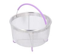 BONKZEBU Panier à Vapeur en Acier Inoxydable, Passoire Durable en 304 pour Autocuiseurs de 6 QT, avec Poignée Enveloppée pour œufs, Légumes, Fruits de Mer