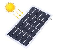 BONKZEBU Panneau Solaire en Polysilicium 4W 5V, Charge d'interface 5521 DC | Panneau de batterie solaire avec câble de 300cm, pour lampe de jardin extérieure à batterie 3.7V, lumières de secours, feux