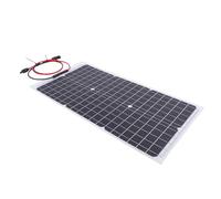 BONKZEBU Panneau Solaire en Silicium Monocristallin 30W, Production D'énergie élevée, Capable D'utiliser Un Panneau de Charge Solaire Semi-Flexible pour L'extérieur et la Maison