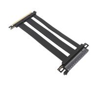 BONKZEBU PCIE 4.0 X16 Câble Riser High Speed Flexible GPU Extender Carte Extension Extension Adaptateur 180 Degrés pour RTX4090 8900 XT Systèmes Refroidis en Eau Black ABS PCB (15 cm)