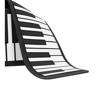 BONKZEBU Piano à Main Portable à 88 Touches, 128 Tons, Piano Pliable USB MIDI pour Débutants, Design Compact, pour L'enseignement en Classe, Silicone et Plastique