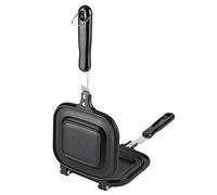 BONKZEBU Plaque de Cuisson électrique Multifonction Antiadhésive pour Petit-déjeuner, pour la Cuisine à Domicile, 14,4x6,3x1,4 Pouces, Aluminium Noir