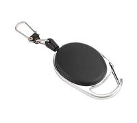 BONKZEBU Porte-clés Rétractable avec Fil de Nylon de 60 Cm, Paquet de 10 | Bobine de badge robuste, clip de ceinture en métal, pour le bureau, la salle de sport et un usage quotidien