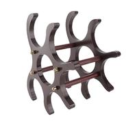 BONKZEBU Porte-vin Rouge en Bois, étagère Robuste pour 6 Bouteilles, Idéal pour Les Collectionneurs, Matériau en Pin