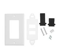 BONKZEBU Prise Murale USB Panneau Multimédia Ignifuge ABS de qualité Supérieure Prise Murale à Double Port pour Installation de Cinéma Maison Taille 75 X 115 Mm Ensemble Complet avec