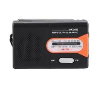 BONKZEBU Radio Portable, Radio de Transistor de Poche AM FM avec Haut-Parleur, Prise Casque, Batterie Fonctionnant pour la Maison en Plein Air, Battant la Batterie (Orange Noir)