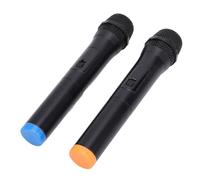 BONKZEBU Récepteur 2,4 G Microphone à Bobine Dynamique Réduction Intelligente du Bruit Conception Miniature pour Les Performances en Extérieur Micro sans Fil pour Chanter Parler ABS 2 Microphones 1