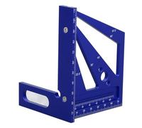 BONKZEBU Règle de Mesure Multi-angle 3D, Alliage D'aluminium Durable, Outil carré de Disposition du Bois pour les Amateurs de Bricolage et les Charpentiers (Bleu)