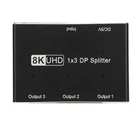 BONKZEBU Répartiteur 1x3 Ultra HD DisplayPort MST Hub Convertisseur 4K 8K 30Hz 144Hz pour Système iOS 3 Sorties Fer Fort