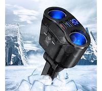 BONKZEBU Répartiteur Allume-Cigare Bluetooth à 2 Prises, Chargeur de Voiture Durable pour Une Utilisation Pratique pour Toutes Les Voitures ABS Ignifuge et PC 4,84 X 1,57 Pouces