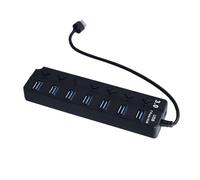 BONKZEBU Répartiteur de Données USB Compact à 7 Ports pour Ordinateurs Portables, Appareils Mobiles, Extension Efficace pour Plusieurs Appareils, Scène Applicable : Voyage au Bureau