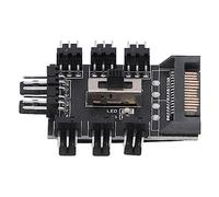 BONKZEBU Répartiteur de Vitesse de Ventilateur pour Ventilateur 12 V 3 Broches, Hub de à 8 Voies avec Interface et Fixation par Colle épaisse pour des Performances Optimales, Idéal pour Les