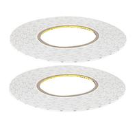 BONKZEBU Ruban Adhésif Double Face Fort Ultra-Mince Durable Etanche pour la Réparation D'Écran de Téléphone Tissu Non Tissé Blanc 2mm/3mm/5mm 2 Pièces/Ensemble (Ruban adhésif double face blanc 2 mm)